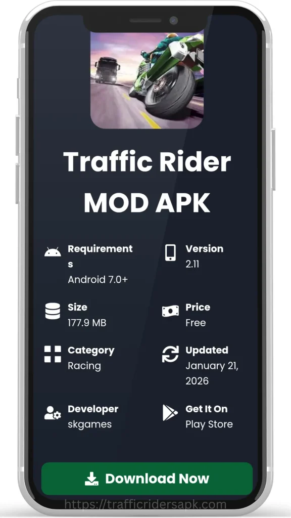 Download Traffic Rider MOD APK 2026 v2.11 Unlimited Money / Bikes 29 Traffic Rider MOD APK Download guide Screenshot 2